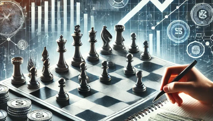 obraz przedstawia budowę systemu transakcyjnego i strategii inwestycyjnej
